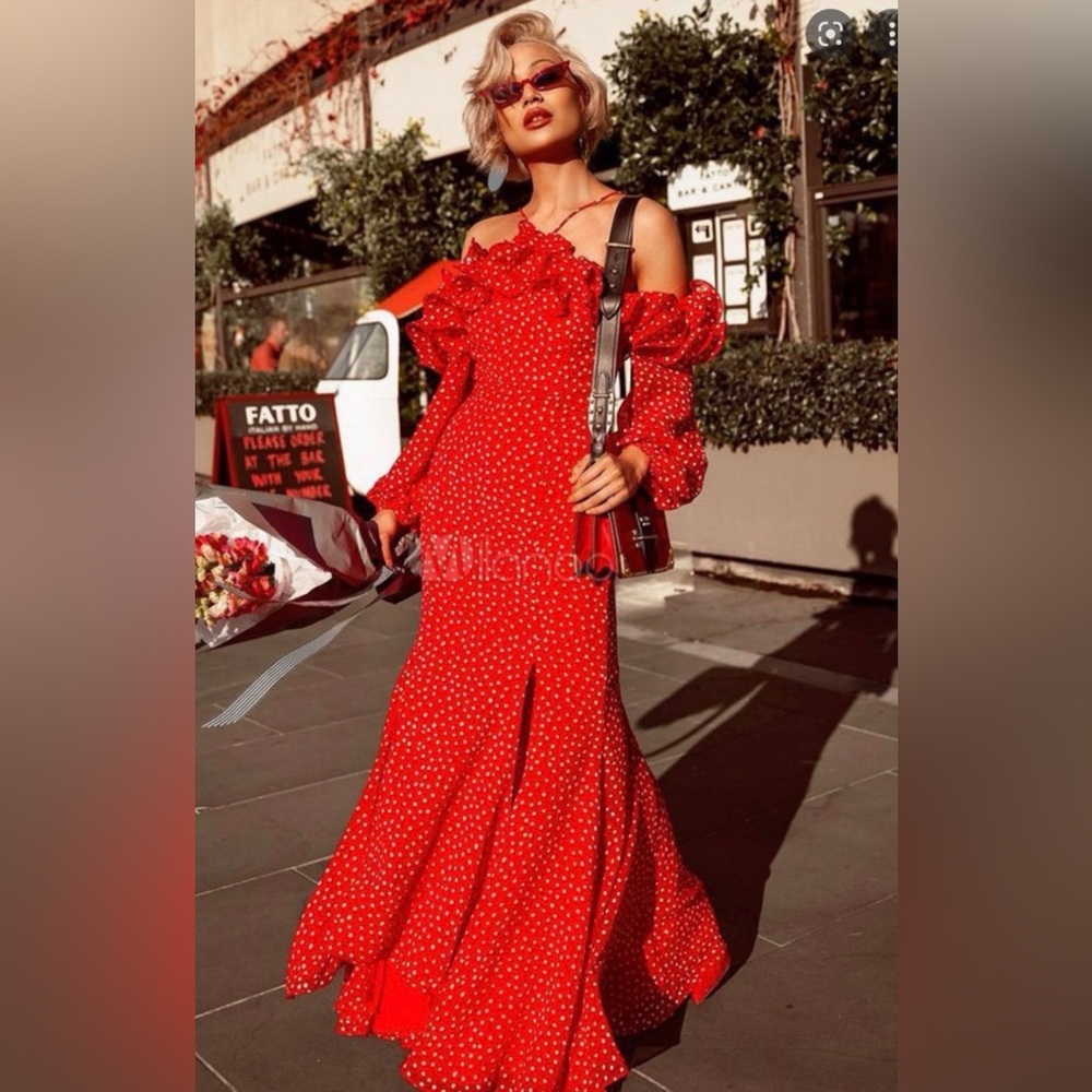 KEEPSAKE the Label red polka dot maxi dress - M